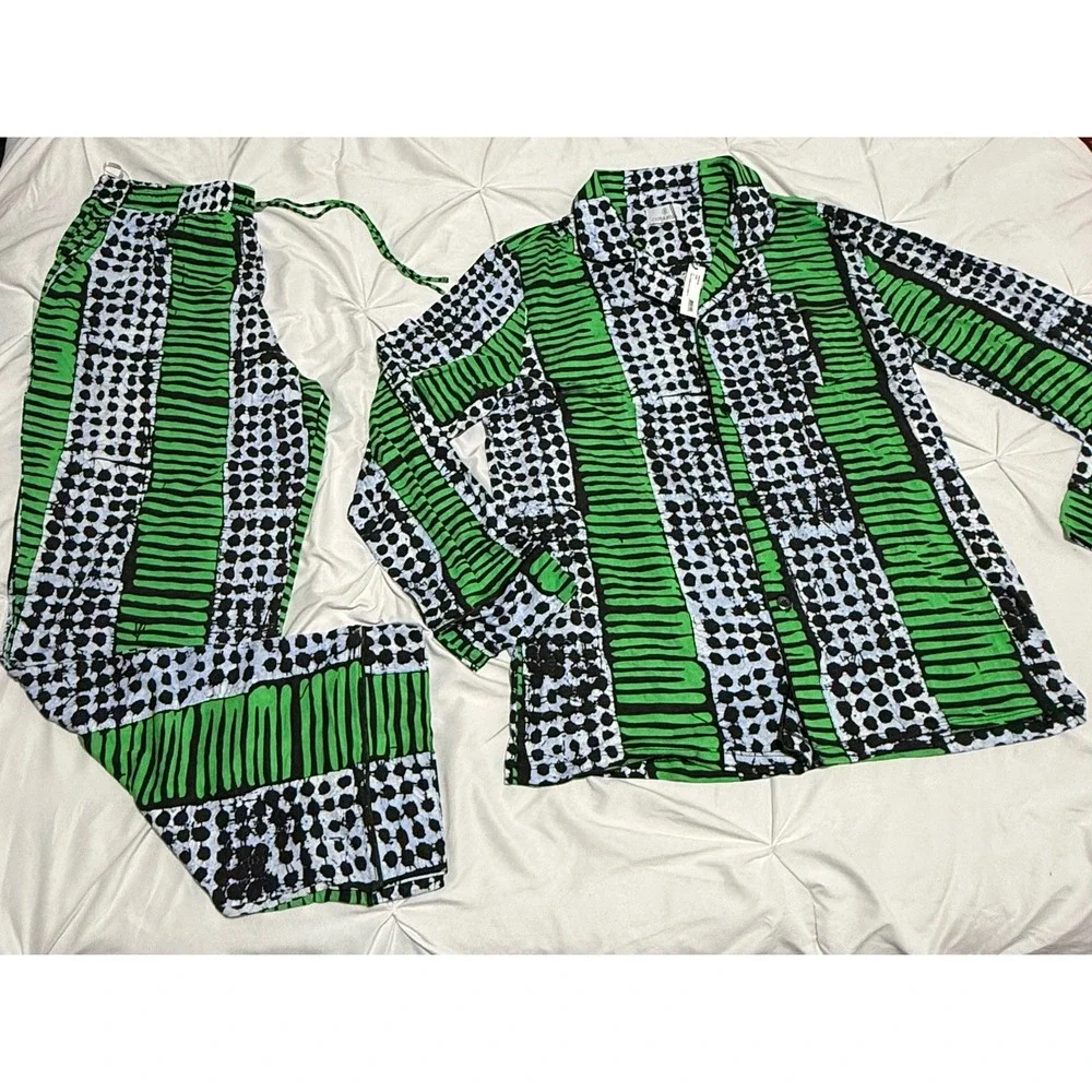 CosaBella‎ Printed Men's Classic Long Sleeve Top & Pant Pajama Set size XL